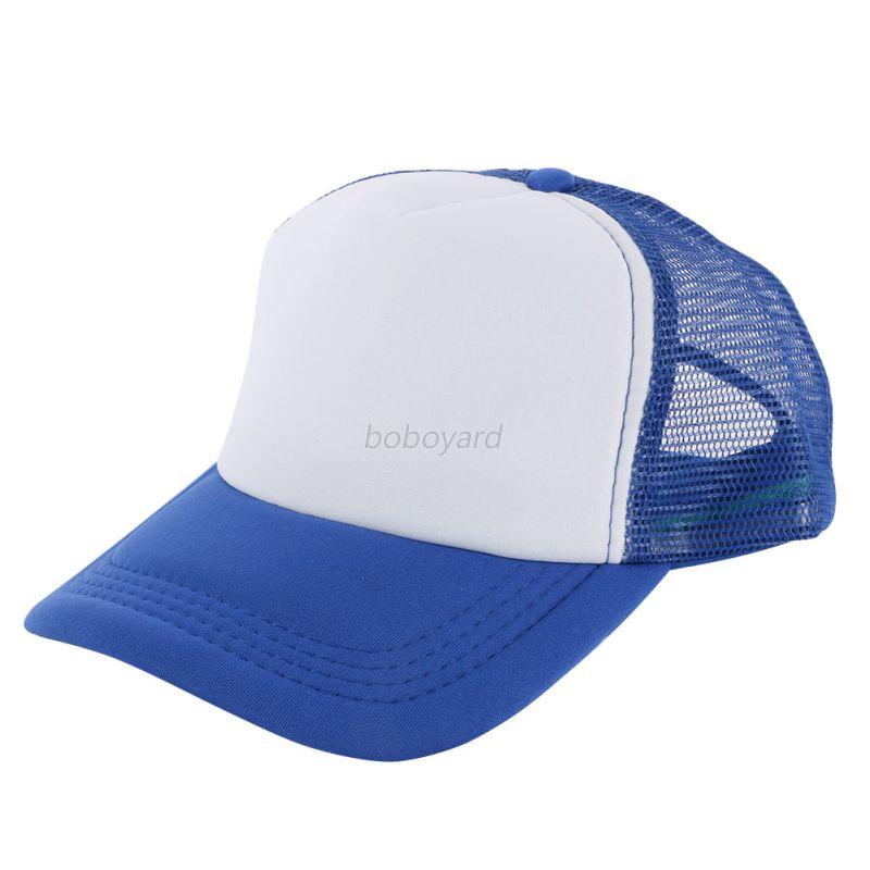 Men Plain Contrast Mesh Baseball Cap